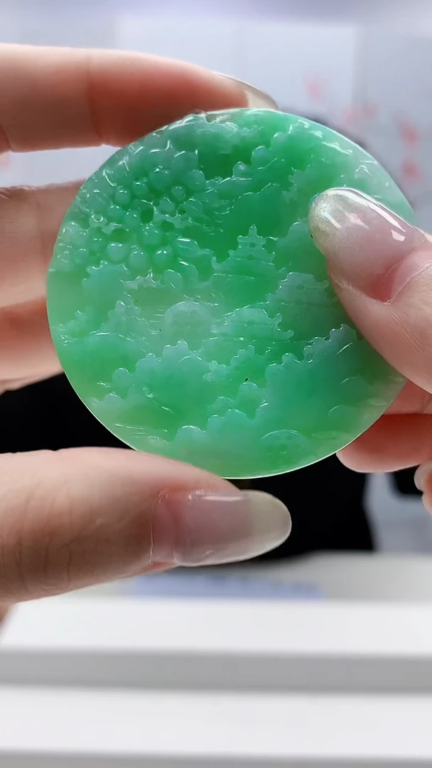 定制翡翠未镶嵌5145lr- 毛货挂件68