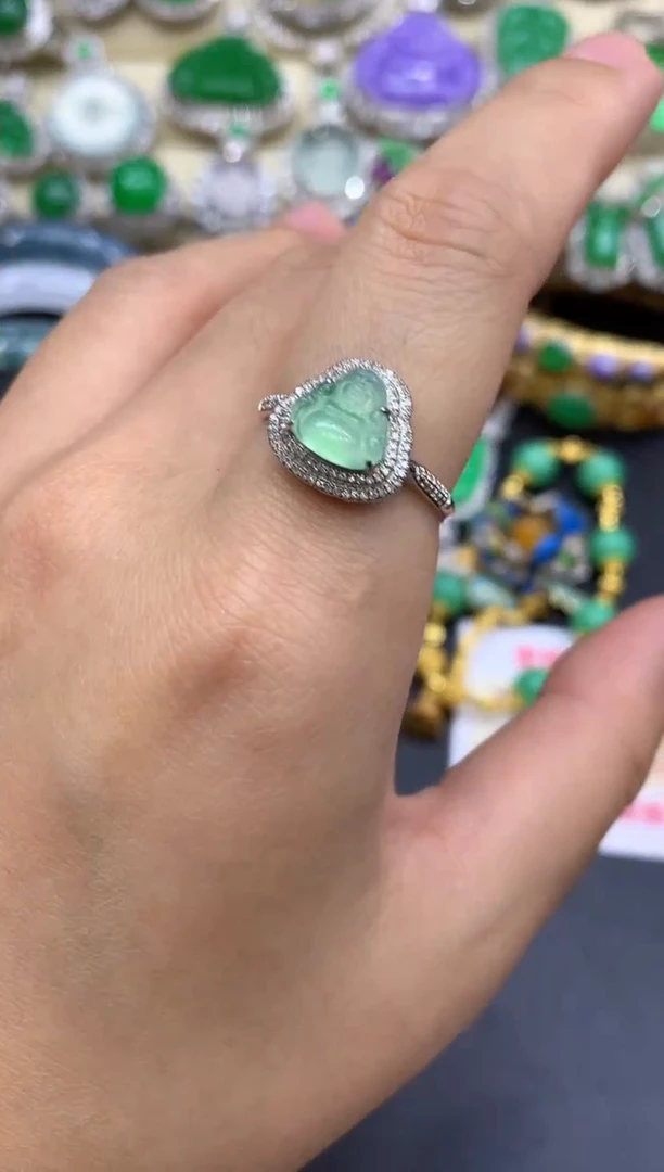 18K金镶嵌戒指翡翠263-中国好珍宝