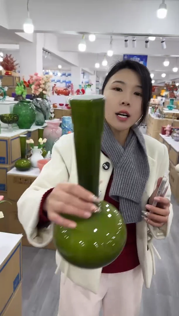 【闪购商品】琉璃瑞鸿花瓶花器早R-5