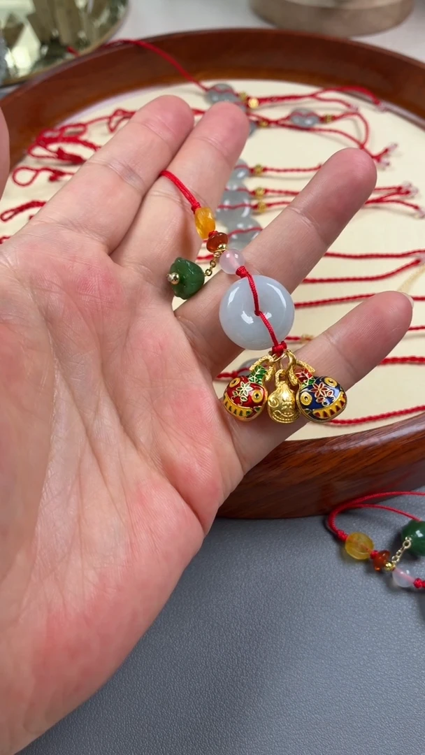 翡翠未镶嵌颈饰翡翠平安扣 吞金兽 随机发