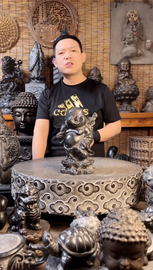 石材26小弥勒天然青石雕刻