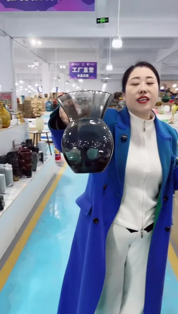 【闪购商品】玻璃UU外贸花瓶微瑕-N7P3