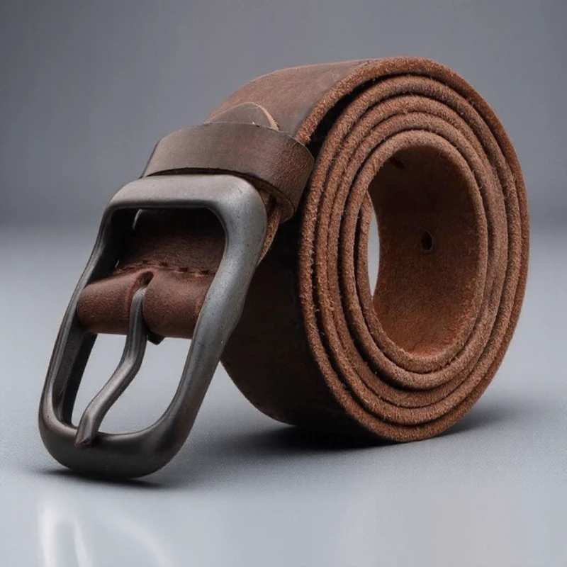 男士皮带针扣式牛皮腰带个性百搭头层牛皮裤带复古真皮牛仔裤腰带