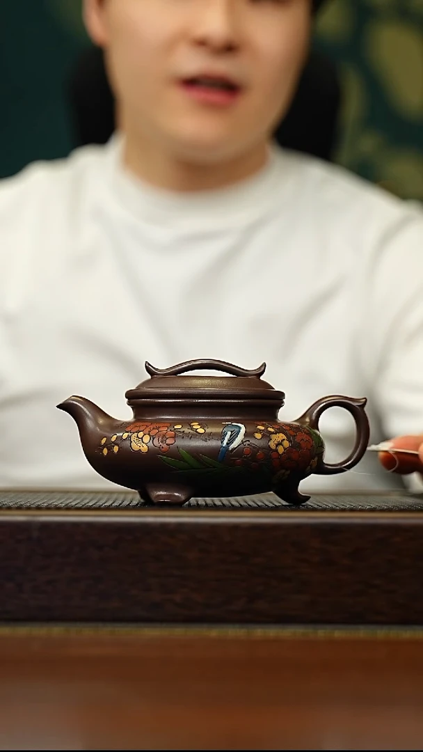 茶壶紫砂宜兴原矿 手工 紫砂壶容量300CC