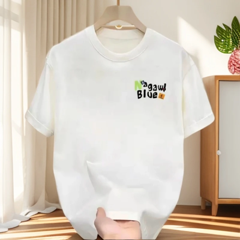 啄木鸟夏季新款圆领青少年百搭潮流纯棉男士短袖T恤时尚薄款宽松