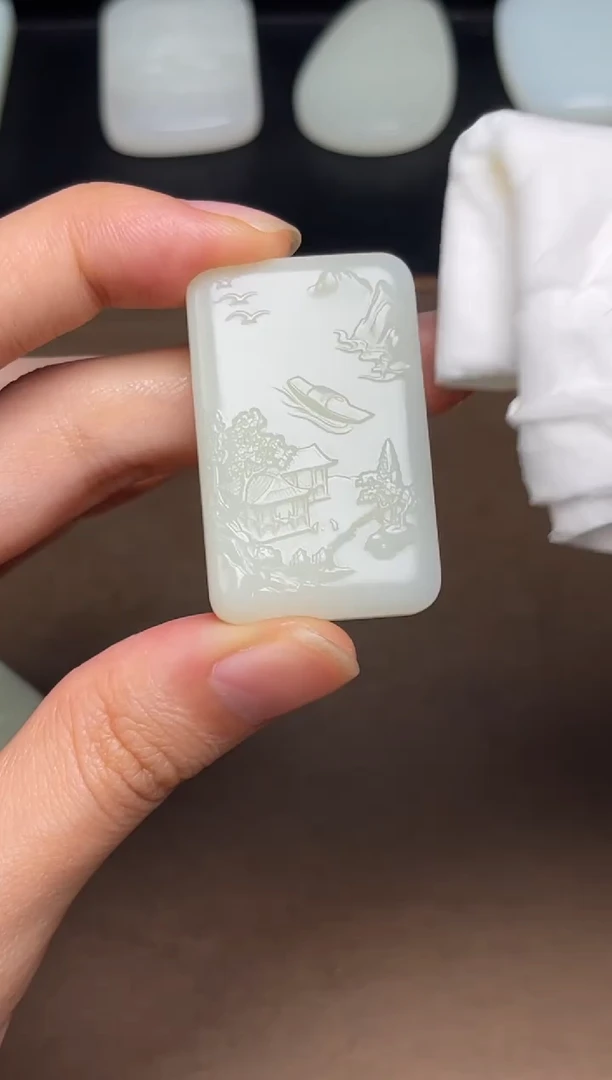 和田玉未镶嵌颈饰33