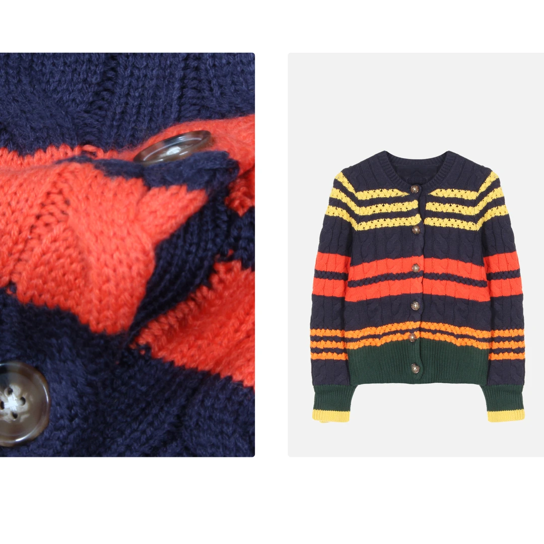 凯特丝蓓145#女装麻花针织衫绞花毛衣长袖秋冬百搭外套1-1303