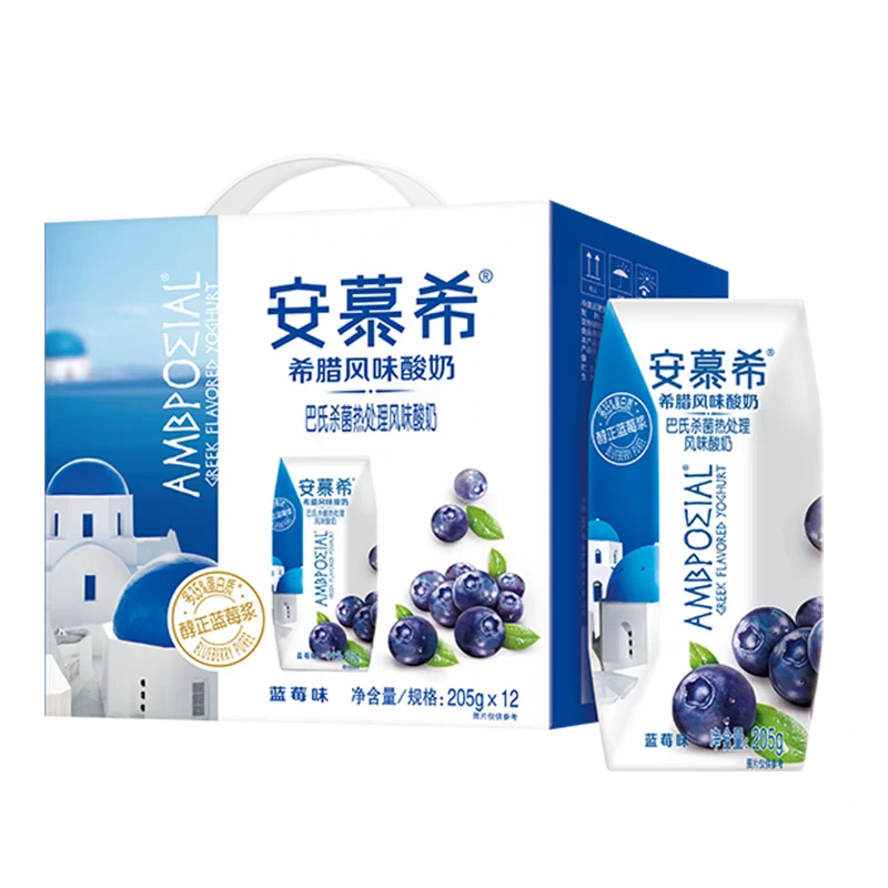 8月安慕希希腊风味酸奶蓝莓205g*12