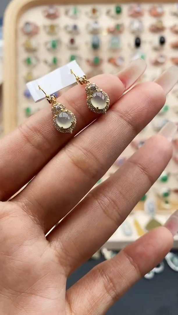 【闪购商品】翡翠戒指银S925镶嵌缅甸天然A货翡翠111  4+6