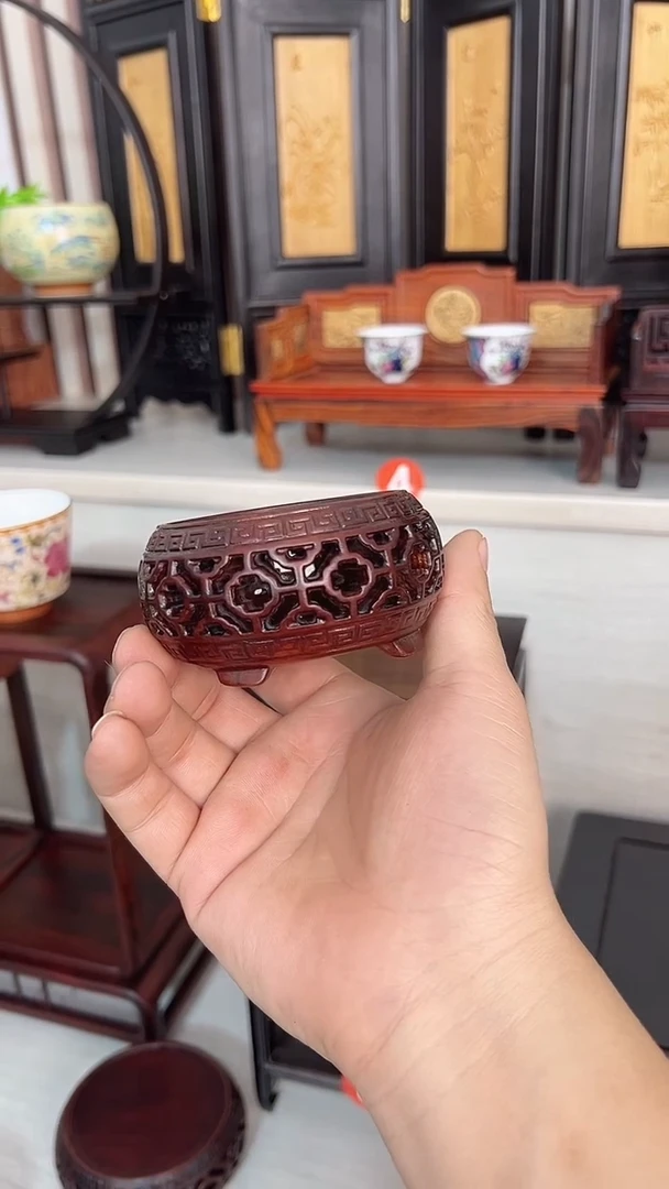 【闪购商品】红酸枝木类大号圆底座