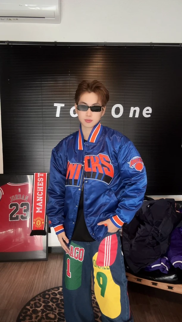 尼克斯-正品美式古着棒球服棉服潮流百搭