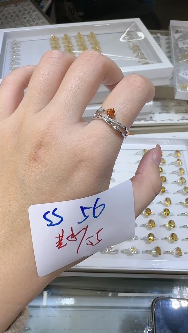 【闪购商品】水晶戒指银S925镶嵌多样性发一SS56