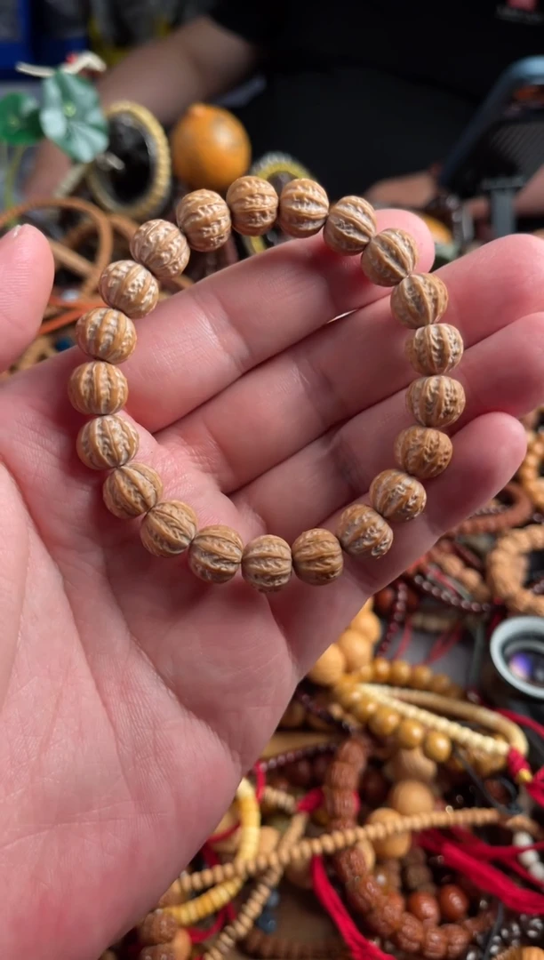 【闪购商品】猴头核桃吊坠王胖子文玩工作室雕刻京八棱12+