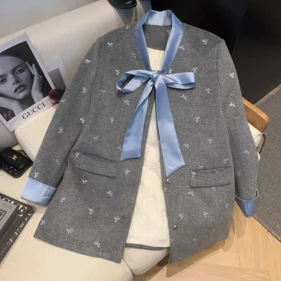 2025新款羊毛呢外套女