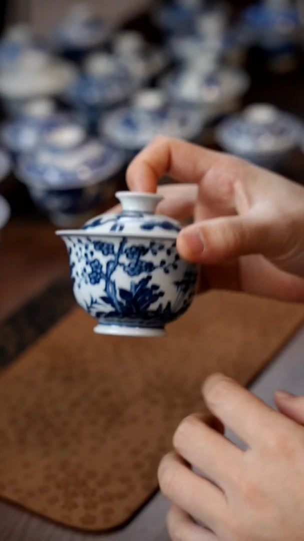 松竹梅盖碗111111111