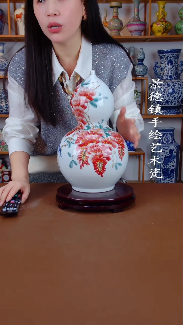 瓶景德镇手工手绘陶瓷摆件景德镇手工手绘陶瓷摆件37