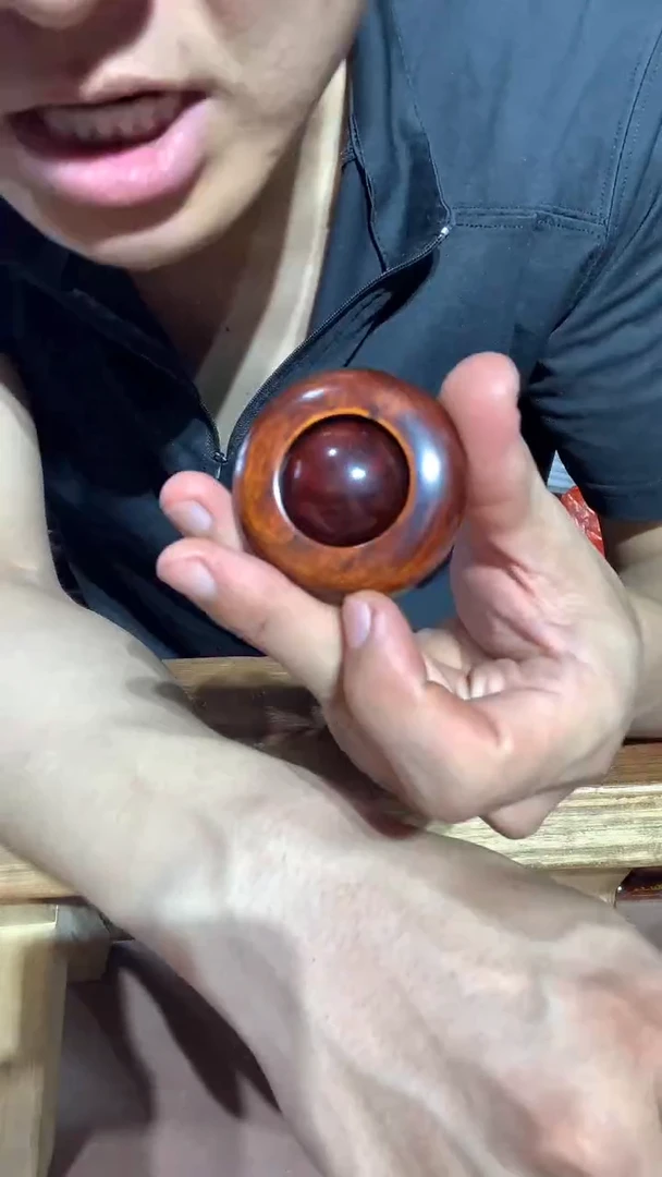 檀香紫檀（小叶紫檀）转运珠一对