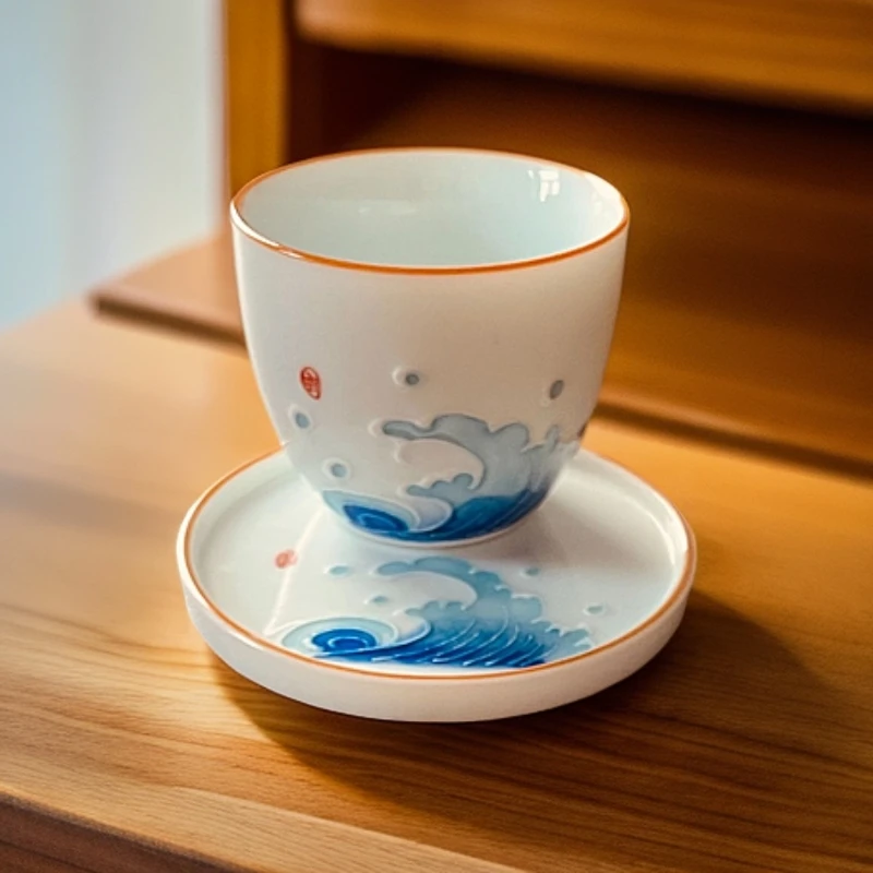 0317手绘品茗杯+杯垫