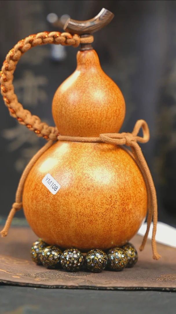 【闪购商品】YM108大漆酒葫芦不包手串及旋转底座