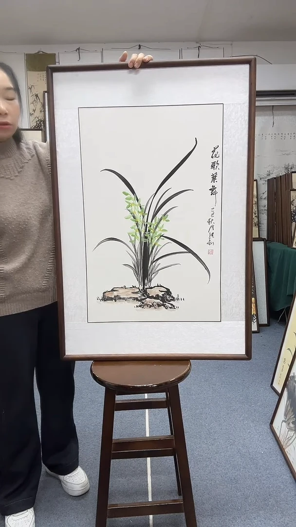 国画尺寸63*93实木画框京东包邮手绘