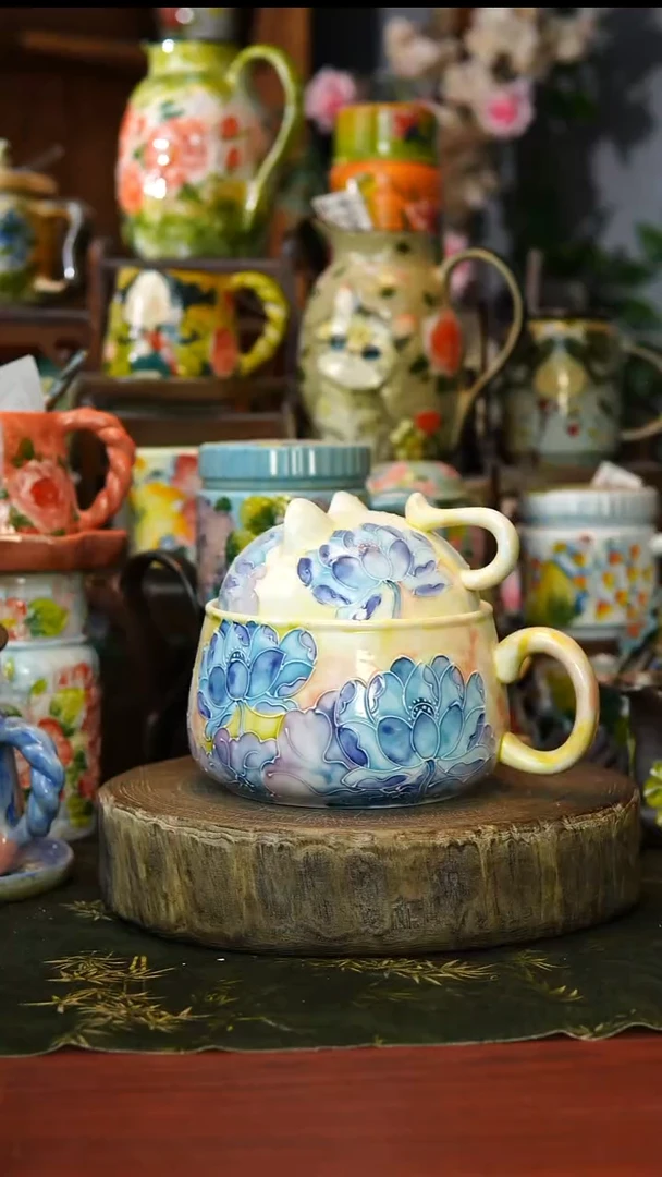 陶瓷103景德镇手工手绘釉下彩陶瓷