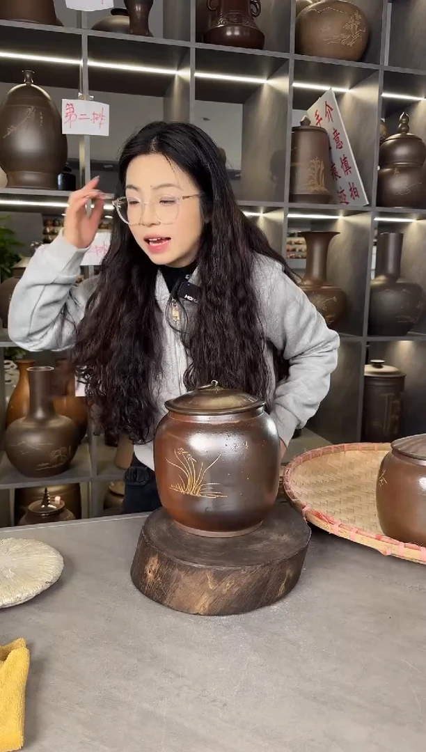 【闪购商品】罐本陶手作坭兴陶柴烧一斤装茶叶罐瑕疵气泡