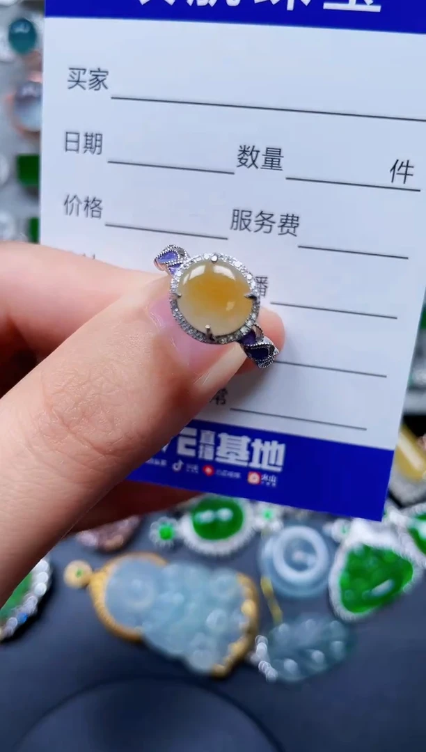 【闪购商品】翡翠戒指银S925镶嵌0011