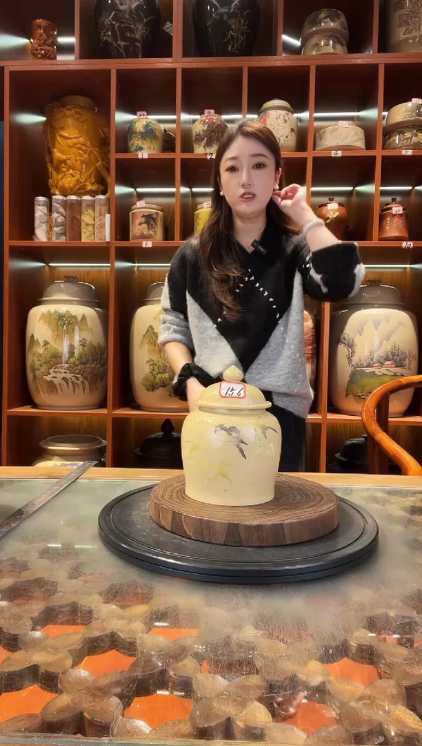 罐李旭泽作品白泥小茶罐@156