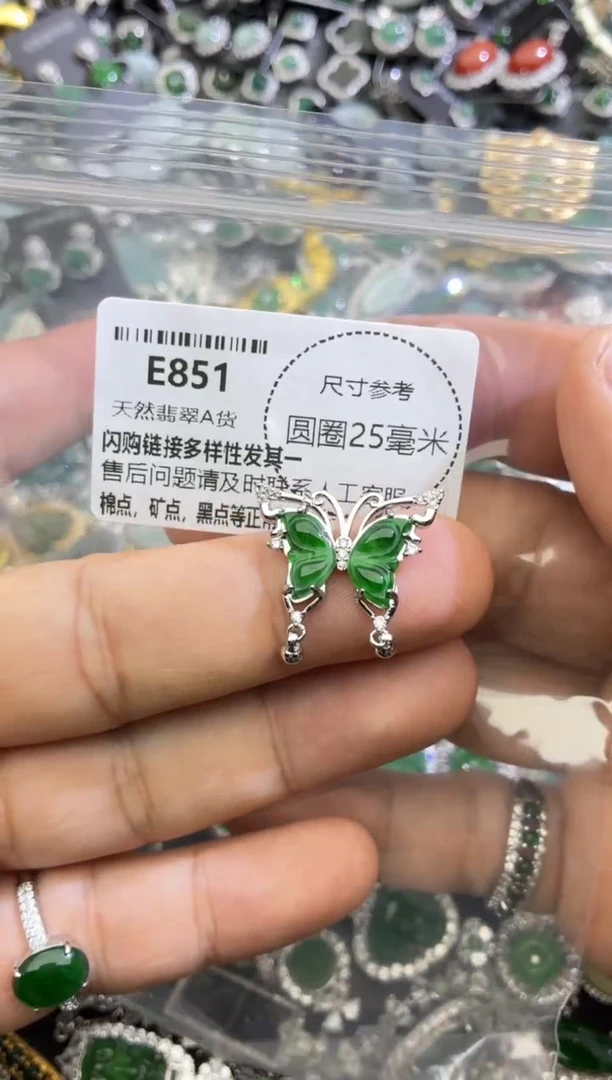 翡翠未镶嵌颈饰E851吊坠