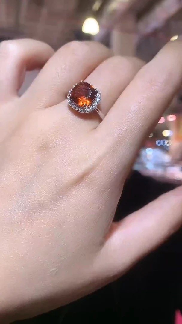 银S925镶嵌戒指水晶【宝石世家严选】