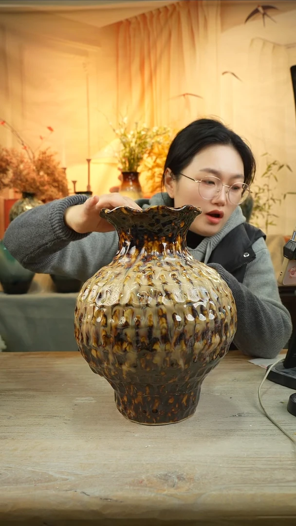 高30口14高温陶瓷花瓶花器