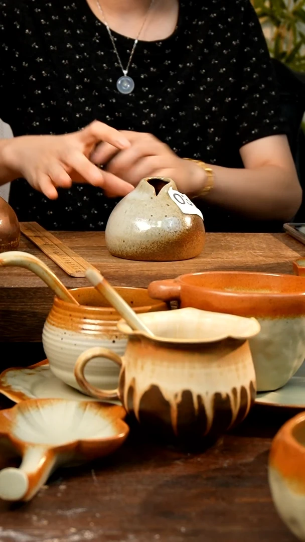 盘高颜值粗陶餐具限时抢购