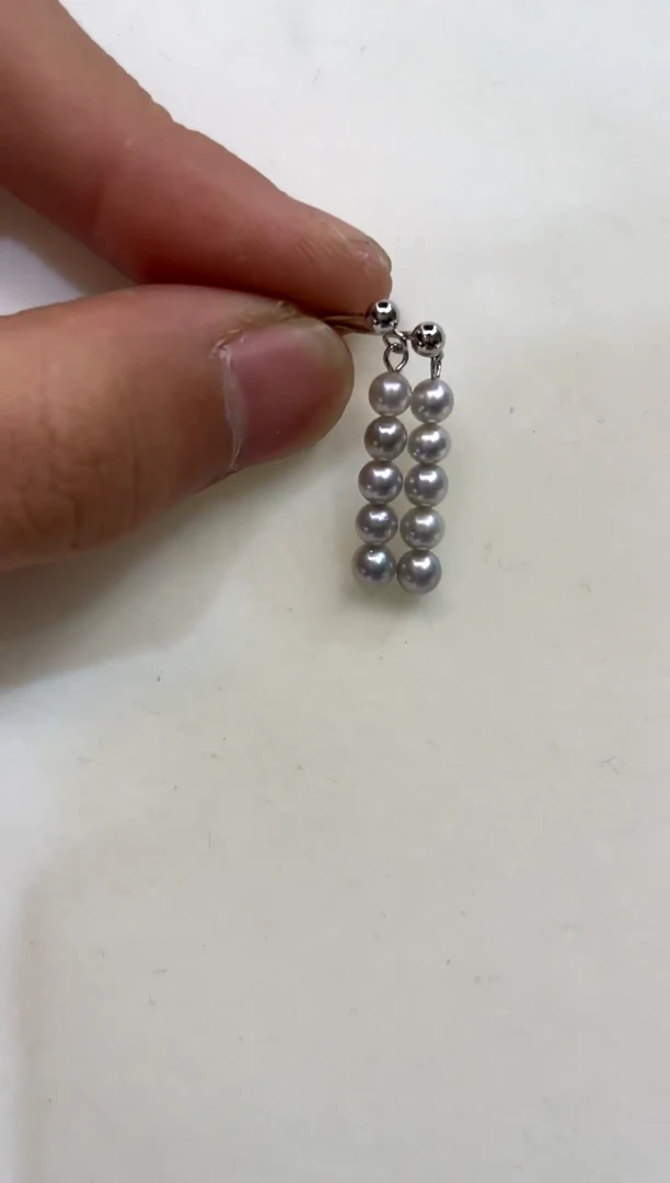 银S925镶嵌耳饰海水珍珠