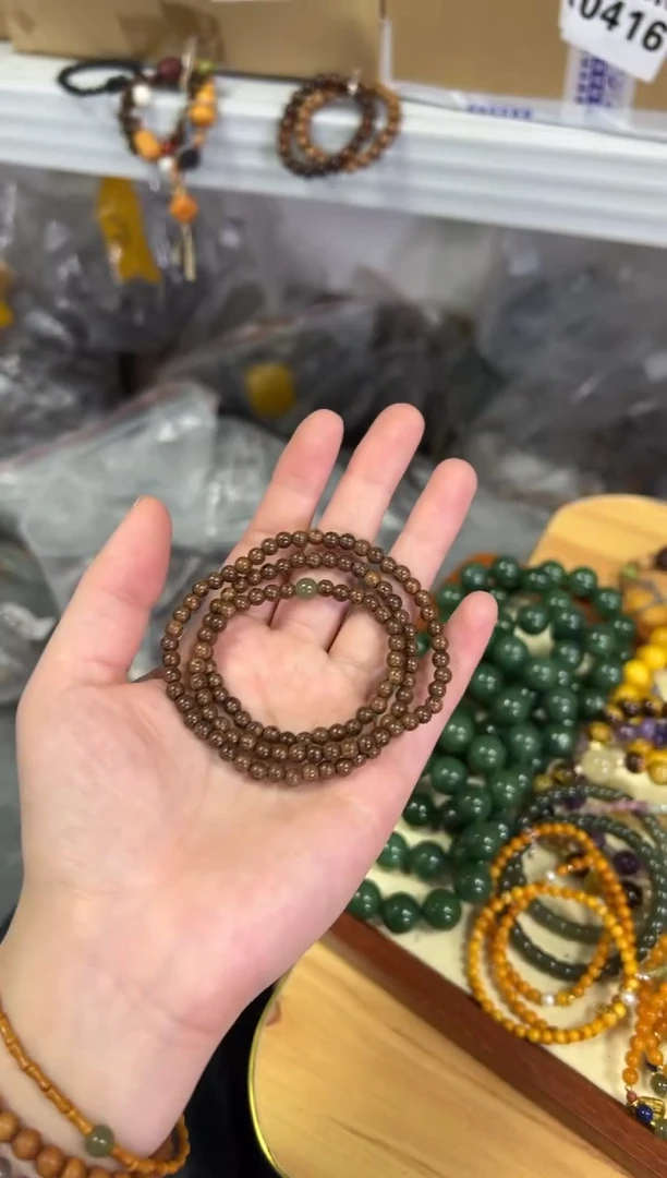 【闪购商品】苏木（金丝檀）手串未镶嵌金丝檀木和田玉款多圈[0969]