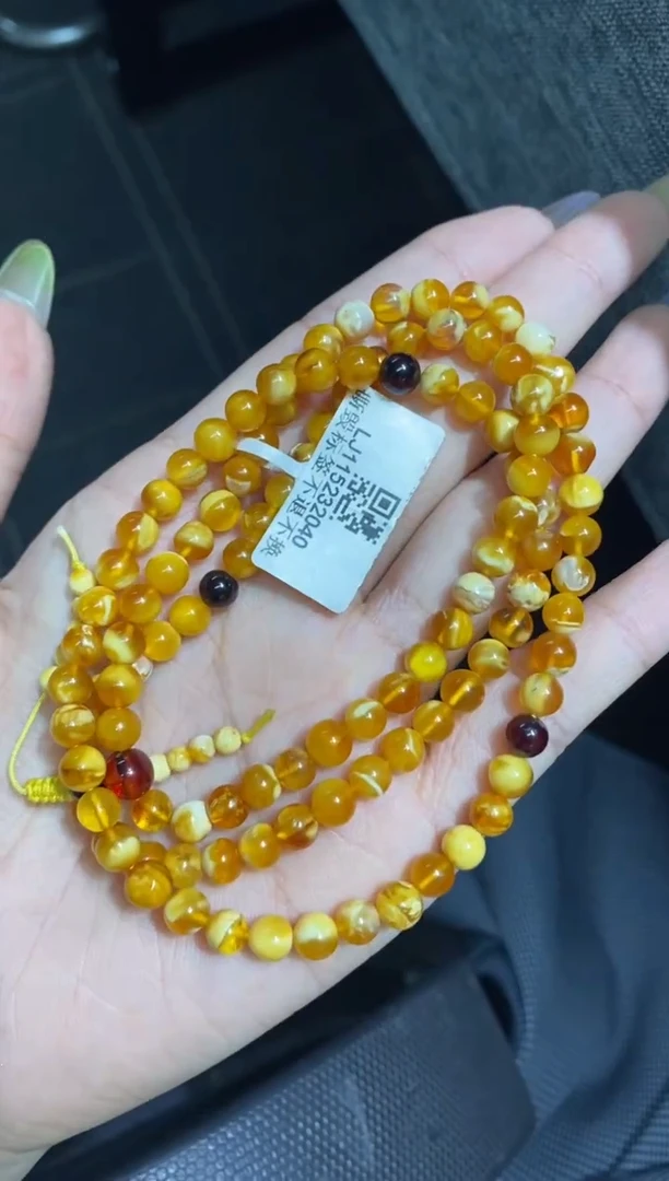 未镶嵌蜜蜡裸石108佛珠