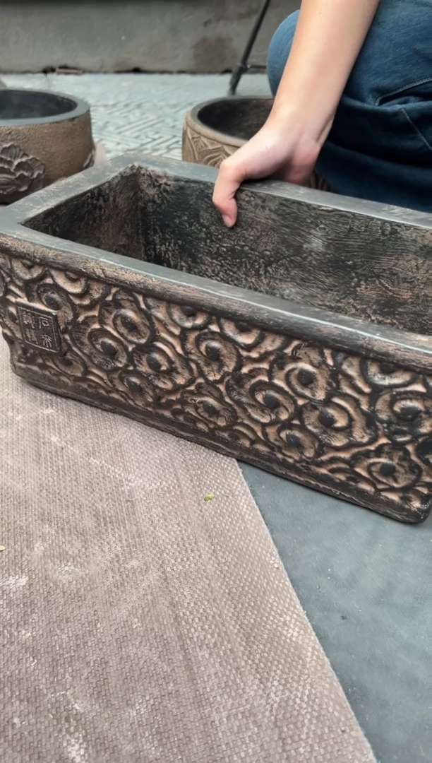 陶土【火山泥】大方时来运转盆