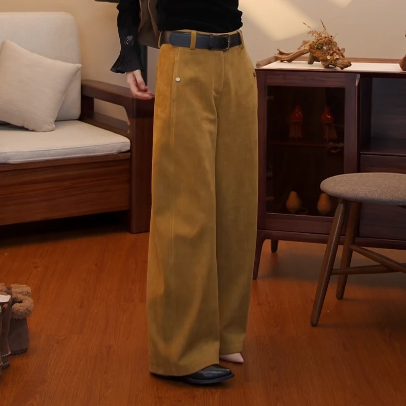 2025秋冬韩系新款复古时尚气质百搭时髦显瘦休闲裤LK2507830