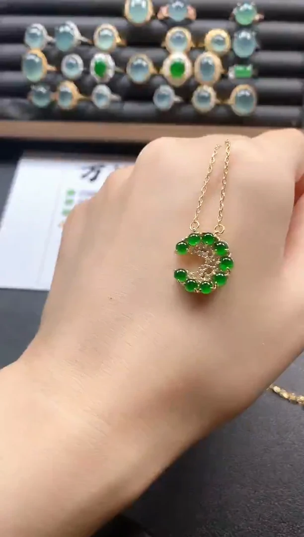 银S925镶嵌戒指翡翠51151