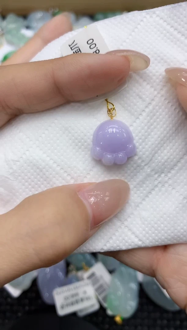 翡翠18K金镶嵌颈饰111111111111