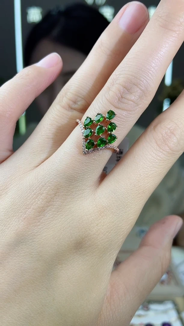 【闪购商品】透辉石手饰银S925镶嵌手饰