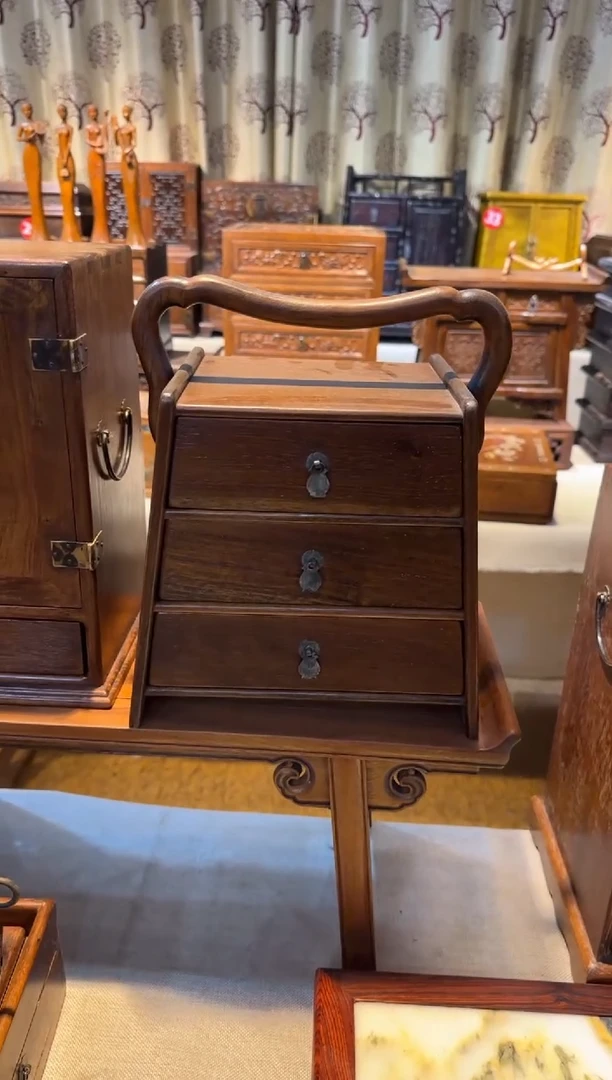 木三抽  提盒  提箱  摆件