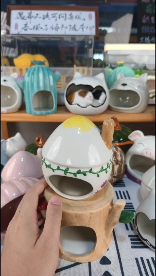 蘑菇屋 陶瓷窝 水族造景