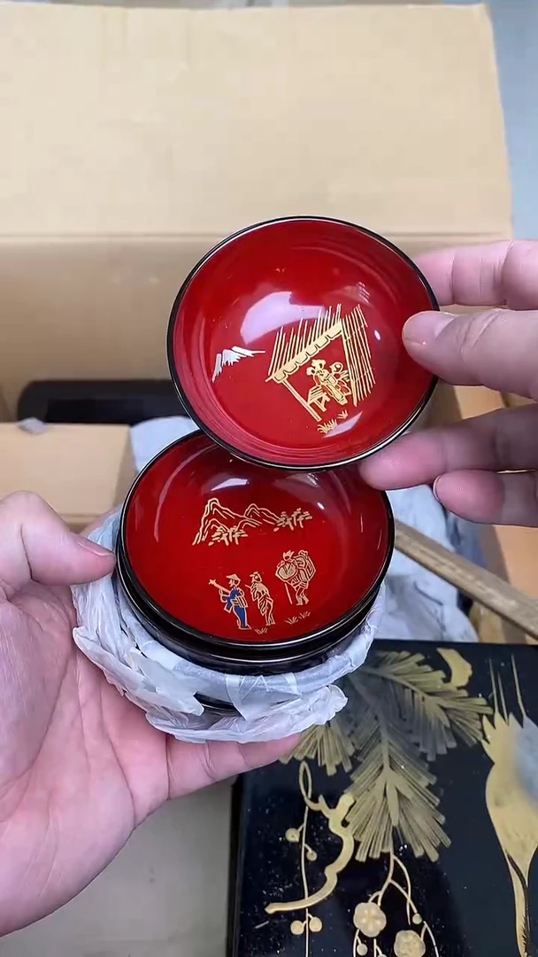 日瓷回流金石汇大漆5个