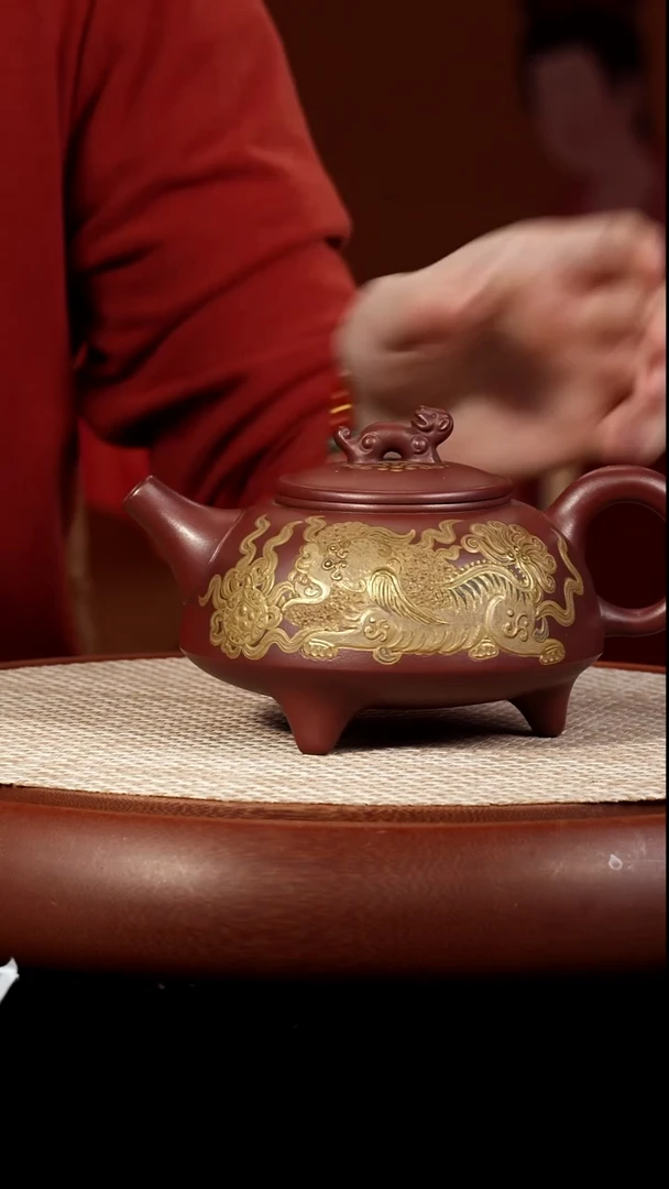 茶壶紫砂【k065】三足祥瑞宜兴紫砂SPH