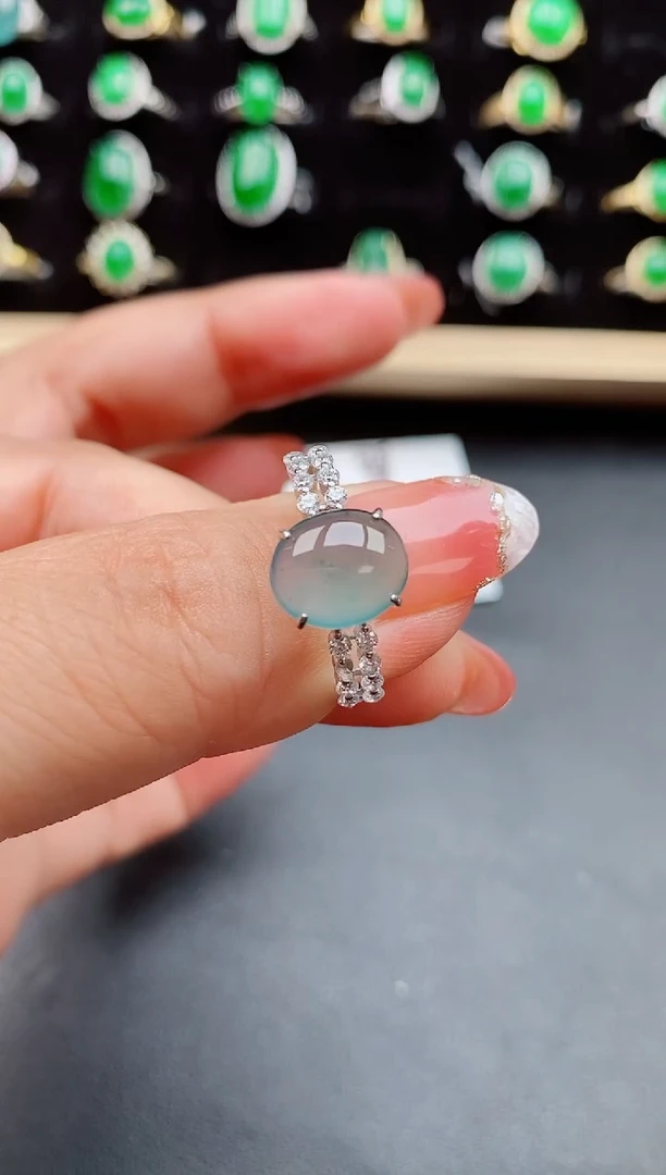 【闪购商品】翡翠戒指银S925镶嵌508050