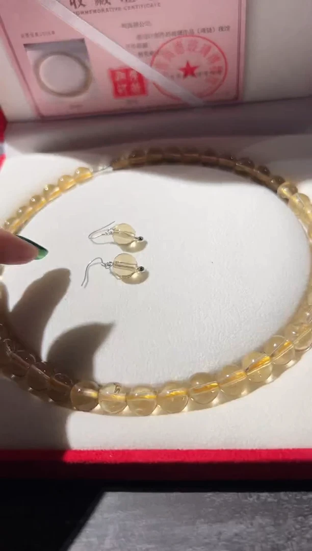 玻璃吸管款能量耳饰两只