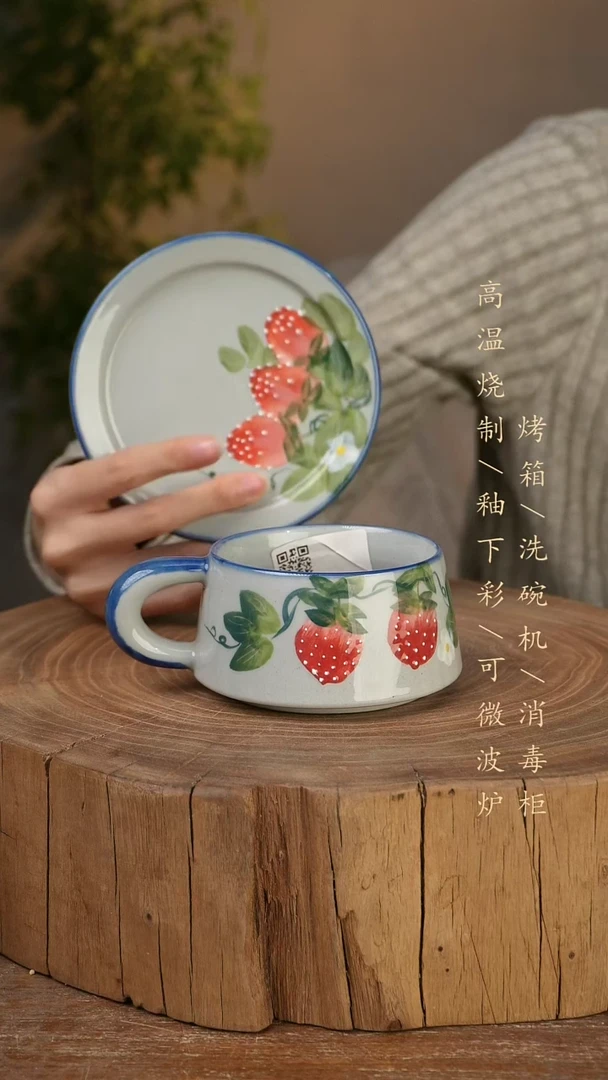 碗瓷景德镇手工手绘高温瓷釉下彩