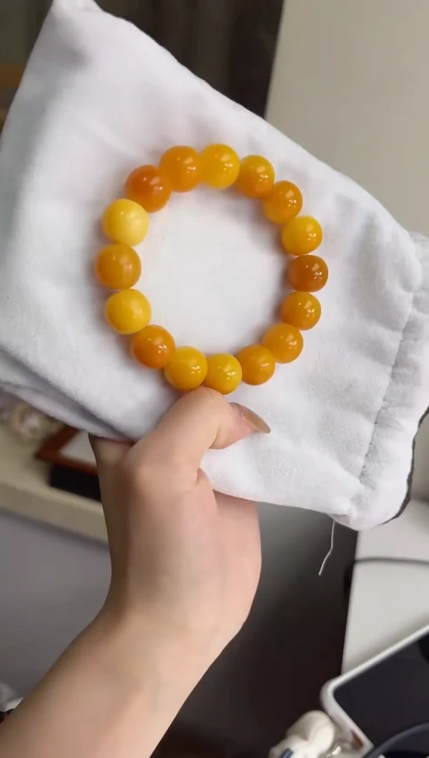 手串菩提根/象牙果沐s50爱马仕橘干磨苹果13*14mm手串（现穿）