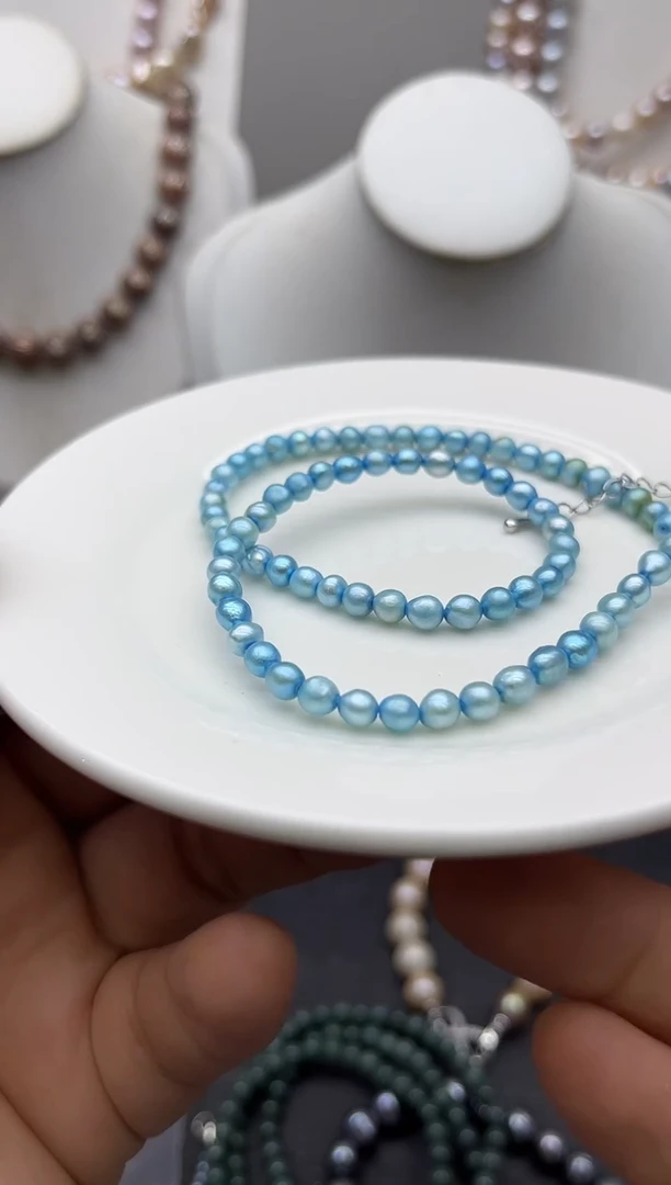 淡水珍珠钛钢颈饰1