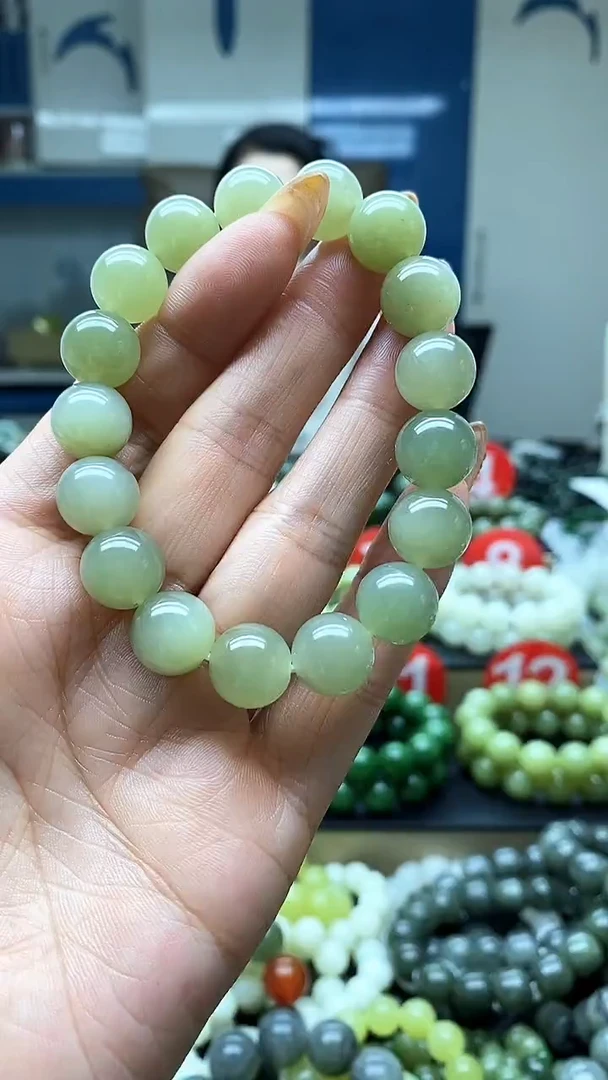 未镶嵌手串和田玉青海料晴水12